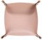 sourcing map PU Leather Valet Tray Unisex Folding Small Catchall Tray Portable Entryway Table Tray Nightstand Bedside Desk Tray for Key Wallet Watch Coin Jewelry Dice, Pink