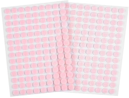 cyclingcolors Adhesivo Redondo Doble Cara Pegajoso Monedas Lunares Puntos Adhesivo Cintas Gancho Bucle para Materiales Enseñanza Escolar Uso Doméstico 126 pares 10mm, rosa claro