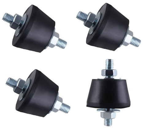 TIOMIOSEA 4 Stück Gummipuffer Klimaanlage M8 Schwingungsdämpfer Klima Silentblock Vibrationsdämpfer, Gummidämpfer für Wärmepumpe Maschinen, Motoren, Haushaltsgeräte (Ø40/30mm x 25mm)