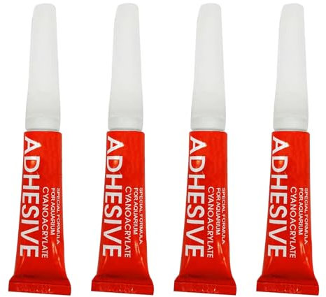 Ninnyi 4 PCS Aquarium Glue Fish Safe, Quick Drying, New Upgrades