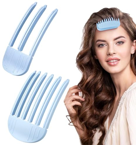Pince à cheveux pour rehausser les racines pince volumisante à cheveux pour frange moelleuse clip de volume pour la ligne des cheveux Clip de volume instantané outils de coiff(2 Pièces)