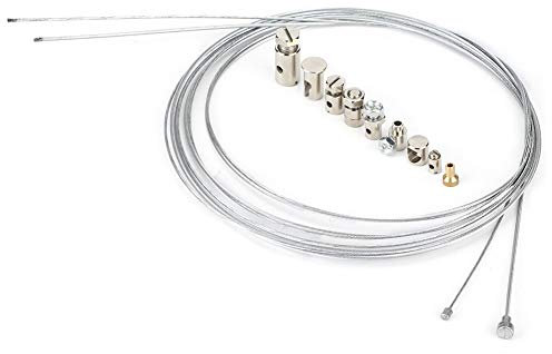 Cocoarm Universal Throttle Cable Repair Kit Motorbike Clutch Cable Kit Clutch Throttle Brake Repair Kit, 2m Inner Cable for Throttle, 2m Inner Cable for Brake/Clutch