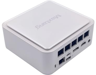 Maxtang T0 Mini PC Ryzen 5 6600U (Up to 4.5GHz) 24GB LPDDR5 RAM AMD Radeon Graphics Dual M.2 NVMe SSD Slots HDMI+DP+USB4 2.5GbE LAN WiFi 6 Compact & Powerful Desktop Pearl White(24+512)