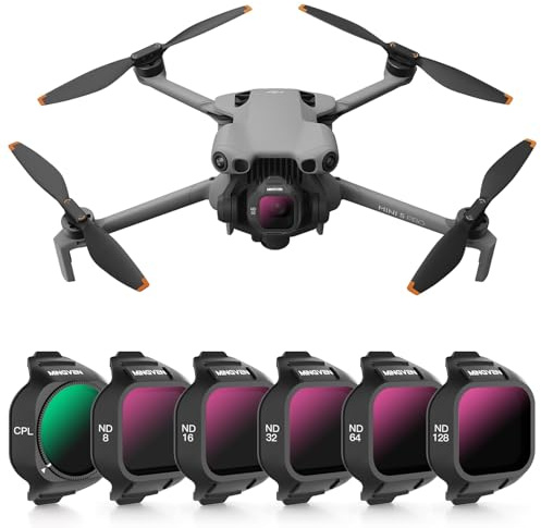 MINGVEN Mini 5 Pro ND-Filter – 6 Stück (CPL, ND8, ND16, ND32, ND64, ND128) | ND-Filter-Set, kompatibel mit DJI Mini 5 Pro Drohne, Filter für verbesserte Farbe, Blendreduzierung und Kinomaterial