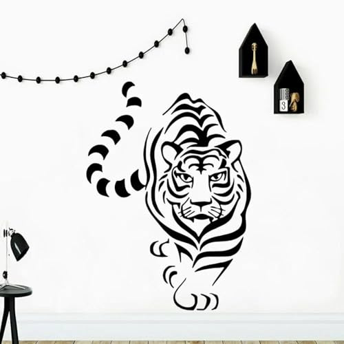 YAODANGM Tiger-Wandtattoos für Baby- und Kinderzimmer, coole Tier-Wandtattoos aus Vinyl für Kinderzimmer, lustige Wandaufkleber für Wohnzimmer.