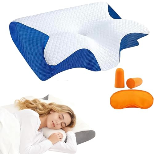 OALYGEI Seladi Airflow Pro Kissen-Nacken therapiekissen-Kissen Schnarchen apnoe-Unterstützung des Nackens-Abnehmbarer und waschbarer-Schlafprobleme wirksam verbessern (A)