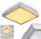 LED Deckenleuchte Sora, eckige aus Metall in Silber mit Sternenhimmel-Optik, 12 Watt, 900 Lumen, Lichtfarbe 3000 Kelvin (warmweiß), IP44, auch für das Badezimmer geeignet