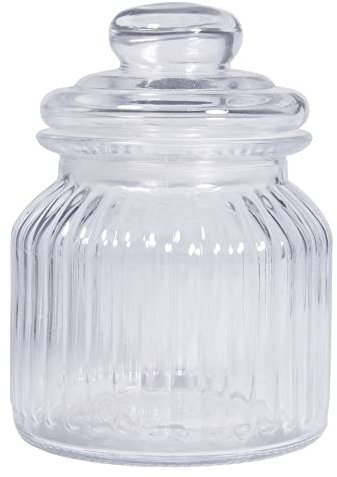 Rayher 46167000 Vorratsglas, gerillt, 11cm ø