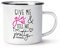 Give Me Gin and Tell Me I'm Pretty Retro Enamel Mug Cup