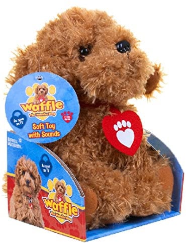 Waffle the Wonder Dog 539 3401 Soft Toy with Sound, Brown, 15 x 15 x 25 cm