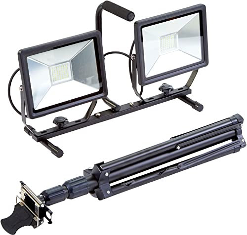 Northpoint LED Baustrahler Quick-Release Arbeitsstrahler mit Stativ Fluter 100W Leistung 8000 Lumen Lichtstrom 160cm Stativ 5m Zuleitung