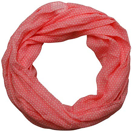 Punkte Damen Seide Loop Schal (lachs)