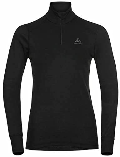 Odlo Thermounterwäsche Active Warm 1/2 Zip Langarm-Shirt für Damen | Langarm-Thermoshirt mit Reißverschluss | Warme Skiunterwäsche | Damen