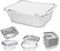 MARENT Brand 50 x Silver Foil Food Trays Containers & Lids 120 x 145 x 49mm (No.2) - MADE IN UK -Same Day Posting if bought before 1pm Weekdays