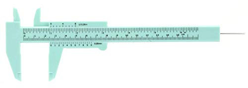 Échelle à double règle, outil de mesure à pied à coulisse en plastique de haute précision de 150 mm, outil de mesure 0,5 mm(vert)