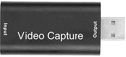 Schwarze Videoaufnahmekarte, Tragbarer USB 2.0 HDMI HD Adapter, Geeignet für den Heim- und Bürogebrauch, Leicht zu Tragen.