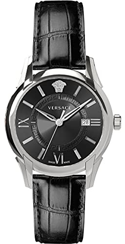 Versace Analoge Quarzuhr für Herren aus Leder - VEUA00120