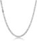 HSWYFCJY Silber Figaro Kette Männer Kette Halskette Edelstahl Herren Ketten Schmuck Halskette für Männer Geschenk 5mm, 18 Zoll