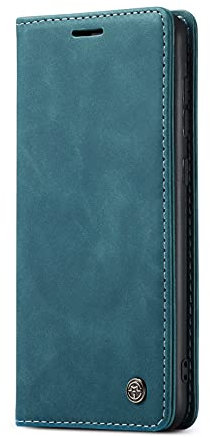 JMstore Custodia Compatibile con Samsung Galaxy S21 Fe, Custodia in Pelle Cover a Libro Portafoglio Flip Caso Custodia Pelle con Magnetica (Blu)