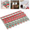 Qipiray Lot de 50 pailles en papier de Noël - Rouge/blanc/vert - Pailles en flocons de neige / sapin de Noël / étoiles / rayures / motif cadeau pour fête de Noël - Biodégradables
