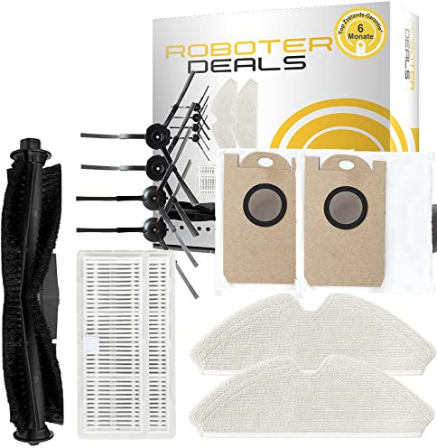 HRobotic Accessoires Zubehör Set (Ersatzteile) für Lenovo T1 Pro (4X Seitenbürsten, 2X Beutel, 2X Pad, 2X Filter, 1x Hauptbürste)