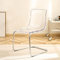 thickvalley Sillas de Acrilico Transparente, Silla con Respaldo de Acrílico de Ocio de Diseño Minimalista, Creativa Transparente Silla de Cristal para Oficina, Sala de Estar, Comedor,Transparent
