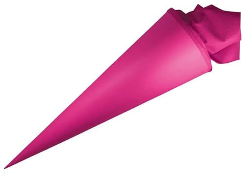 PAINT IT EASY NEU Schultüte/Zuckertüte rund geklebt mit Filzmanschette, 70cm, Eosin pink