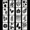 Rolin Roly 16PCS Schablonen Blätter Wiederverwendbar Schablonen Vorlagen Schildkrötenblatt Muster Leaves Painting Stencils für Holz Boden Möbel Deko DIY Scrapbooking Handwerk