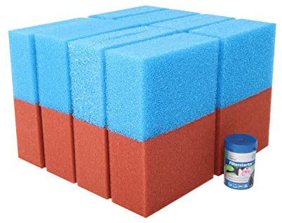 Wacredo Ersatzschwamm Set + Filterstarter für Oase Biotec 18 Teichfilter Filterschwämme Filter Filterstarter Komplettset Wasseraufbereitung Filterschwamm Teichpflege Ersatzschwämme