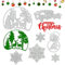 Stanzschablonen Weihnachten Set, FUKPO Prägeschablonen Stanzformen Weihnachten Metall Schneiden DIY Scrapbook Karte Album, Stanzschablone Frohe Weihnachten Elch Schneeflocke Schneemann Weihnachtsbaum