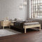 Hansales Holzbett 140x200 cm Lauli Scandi Style ohne Rollrost aus unbehandeltem hartem FSC® Birken Vollholz - über 700 kg - Doppelbett Bettgestell - ohne Kopfteil - Kinderbett Jugendbett Gästebett