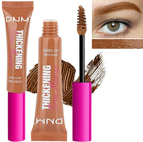 Erinde Gel Sopracciglia Colorato con Fibre, Mascara Waterproof, 2 Pezzi | Lunga Durata, No Transfer, Effetto Naturale, Riempie e Fissa le Sopracciglia, Tenuta Flessibile, Rich Auburn