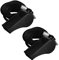 SHUBEIEUMI 2pcs Silbatos Plástico, Silbatos Deportivos, Silbatos con Cordón, Unisex, Silbato de Sonido Fuerte y Nítido Ideal para Entrenadores, árbitros y Oficiales(Negro)