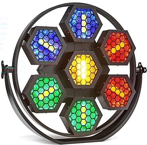UKing 350W 7pcs COB RGBW led par Mini Retro Lichter DMX -8/32CH mit 63 LED-Triplet-Perlen 10000H Lebensdauer dj licht für Disco Bühne Geburtstag Party Konzert Hochzeit