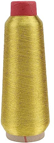 YARNOW Overlockgarn Nähgarn Gold Stickgarn Polyester Basteln Garn Stickerei Metallic Garn Thread für Stickereien Nähmaschine Kreuzstich Hanhnähen 3500 Meter 150D