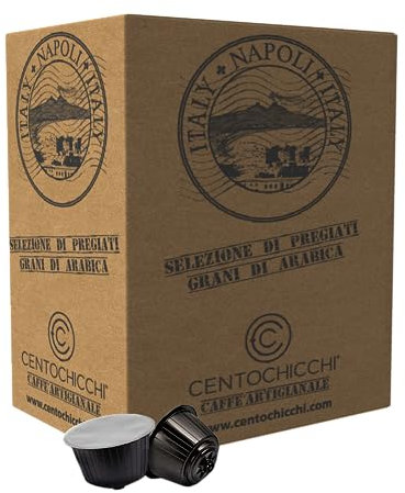 Caffè Artigianale Centochicchi - Miscela Napoli Extreme - 100 capsule -Compatibili con DolceGusto