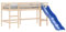 vidaXL Lit Mezzanine Enfants Toboggan, Lit Surélevé pour Enfants, Meuble de Rangement Chambre, Moderne, 80x200 cm Bois Pin Massif