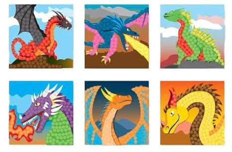 PlayMais® Card Set Mosaic Fantasy Dragon