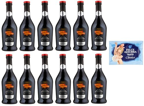 12er-Pack Monari Federzoni Aceto Balsamico di Modena I.G.P.Gusto Rotondo,Balsamico-Essig aus Modena I.G.P.,500ml Glasflasche + 1er-Pack Kostenlos Felce Azzurra Talkumpuder, 100g-Beutel