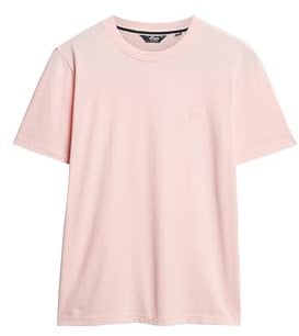 Superdry T-shirt brodé vintage en coton bio pour femme, Rose pâle, 38