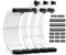 Knadgbft PSU Cable Extensions Kit 30CM with Cable Combs Extension Power Supply Cable 24Pin 8Pin(4+4) 8Pin(6P+2P) for ATX Power