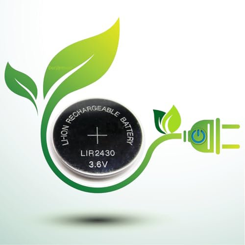 BenjiPower - Piles Plate LIR2430 Rechargeable - Remplace Les Piles Bouton CR2430 - télécommande, Montre