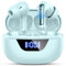 Cuffie Bluetooth, Auricolari Bluetooth 5.3 Cuffie Wireless Bluetooth con 4 ENC Mic, Cuffiette In Ear Bassi Sound, 48 Ore Riproduzione Auricolari Senza Fili IP7 Impermeabili USB-C LED Display Verde