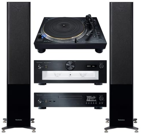 Technics Grand Class Complete Hi-Fi Package - Amplifier, Streamer, CD player, Turntable & Speakers (Black)