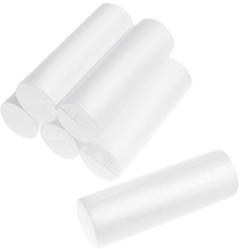 NUOBESTY 6st Schaumzylinder Leerer Zylinderschaum Schaumstoff-Weihnachtskugel Bastelschaumscheibe Unfertiges Schaumdekor Zylinder Aus Polystyrol Schaumstoffstäbe Basteln Schaumscheiben Weiß
