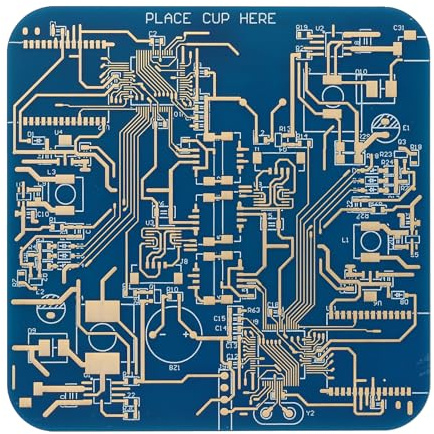 PATIKIL 1Stk Untersetzer PCB Untersetzer Leiterplattenuntersetzer Leiterplatte Untersetzer FR-4 Getränke-Untersetzer für Getränke Kaffee Tisch Bar Geschenke Freund Männer Blau