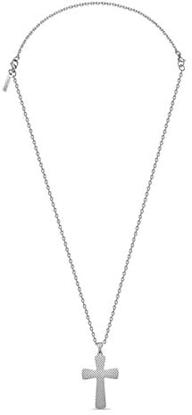 Police Herren Halskette Kreuz Anhänger One Size Edelstahl Kein Edelstein, Silber, Kreuz, Poliert, Männer, Erwachsene Männer, Halskette, 10459543031