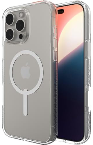 ZAGG Crystal Palace Lite Snap Graphene-Reinforced Case for iPhone 16 Pro Max [6.9-Inch], MagSafe Compatible, Anti-Yellowing, Ultra-Thin, Scratch-Resistant, Shockproof Phone Back Cover (Transparent)