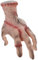 HOMCOM 21cm Halloween Dekoration Realistisches Narbes Händchen mit Aktion-und Soundfunktion, Gruselrequisiten Dekorationen, Horror-Requisiten Geeignet für Halloween und Cosplay