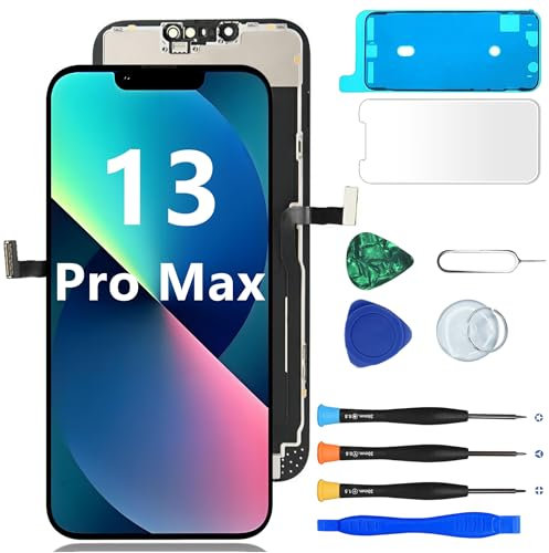MP+ for iPhone 13 Pro Max Screen Replacement with Repair Tools Kit,[FHD][COF] LCD Retina Display Touch Screen Digitizer Frame Assembly with Waterproof Tape